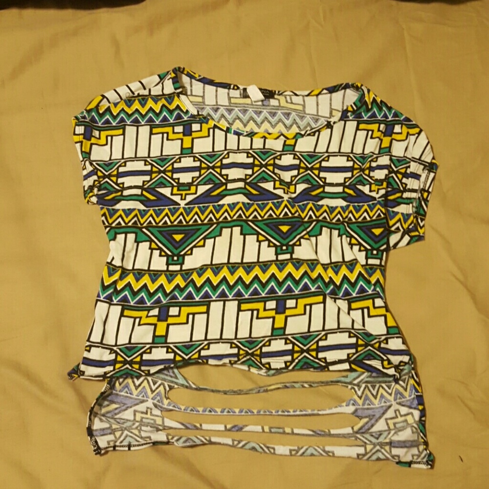 Bold Colored Back slited crop top