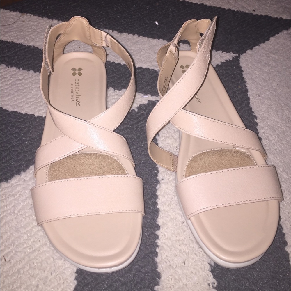 Cute nude sandals- Naturalizer. Comfy, too!