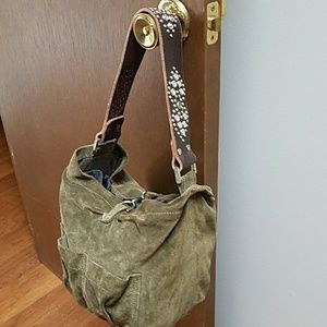 Tylie Malibu green suede purse