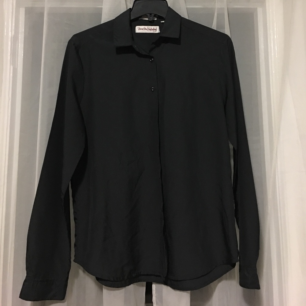 DVF Black button up shirt