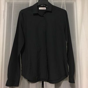 DVF Black button up shirt