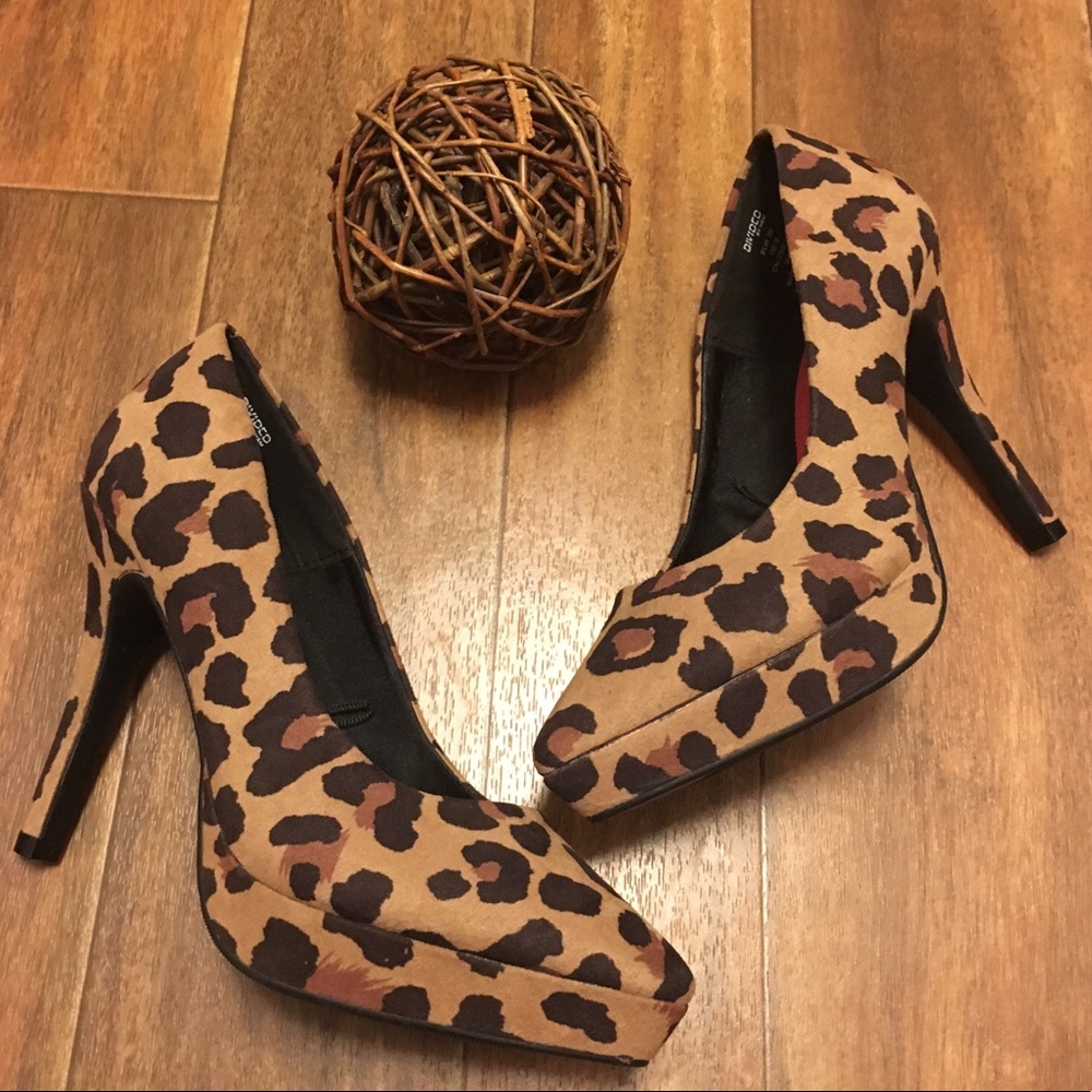 H&M  Divided Leopard Print Heels