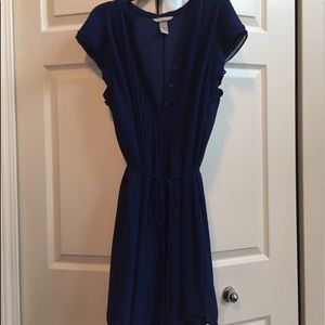 Button down (half way) dress with belt
