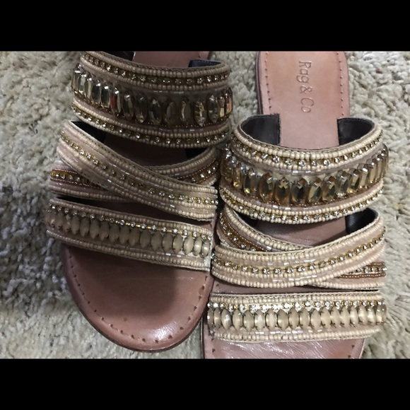 Rag and Co. Shoes Buckle Tan Bling Rag And Co Sandals Poshmark