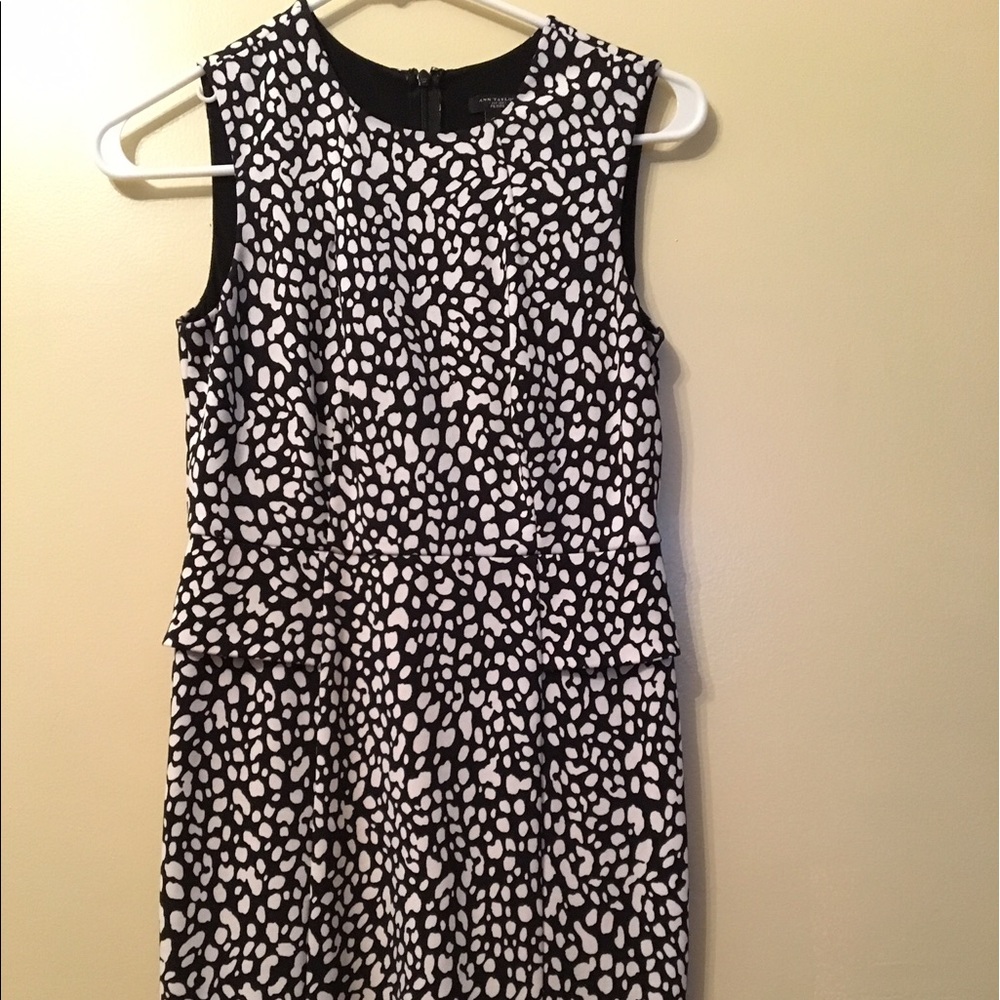 Ann Taylor black and white dress