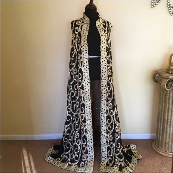 black and gold indian gown