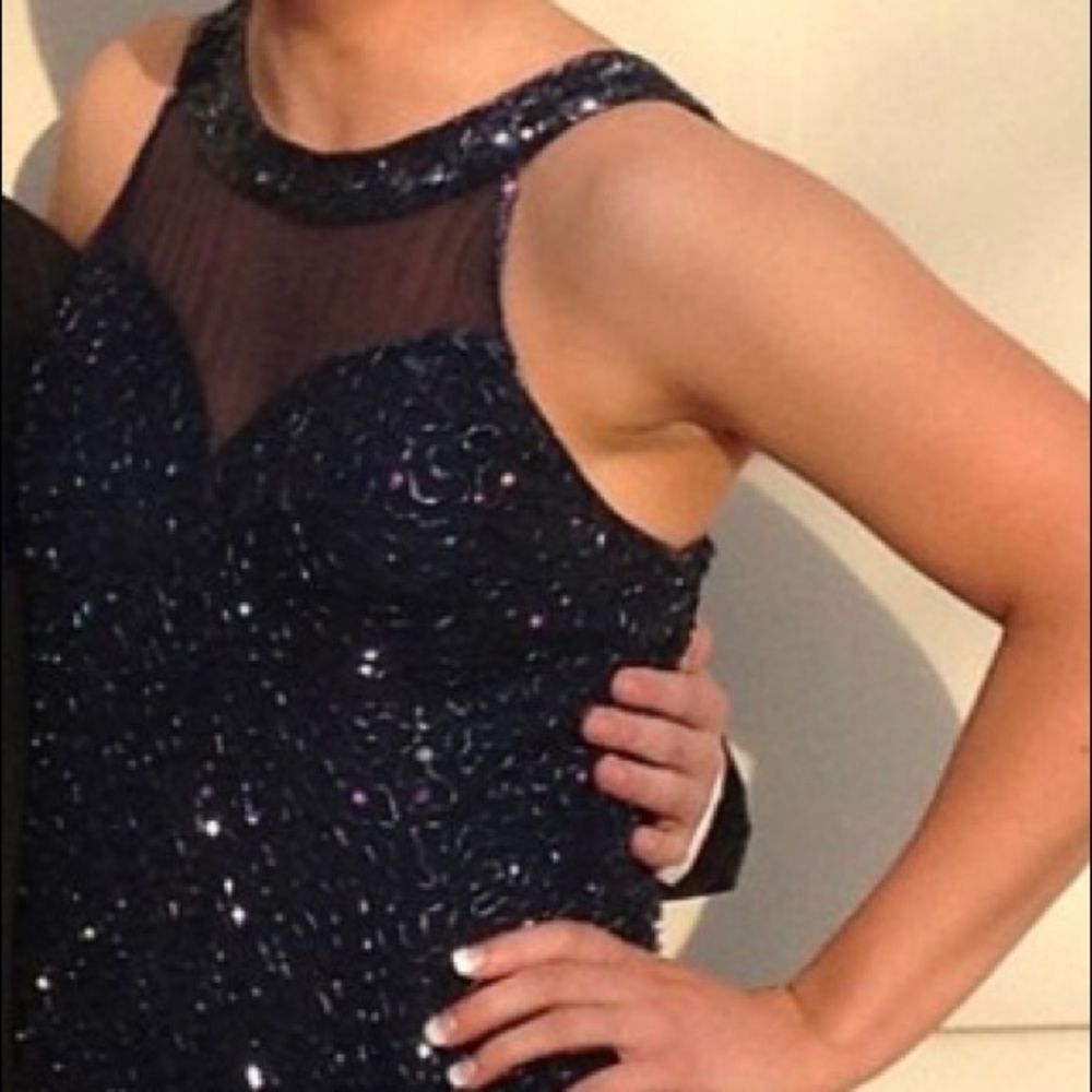 Formal beaded maxi dress