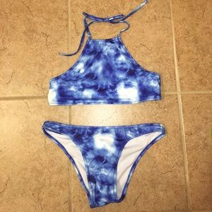 BRAND NEW blue tie die bikini set