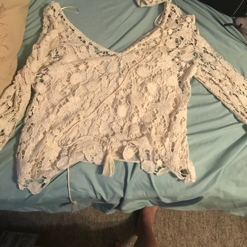 Zara crocheted top