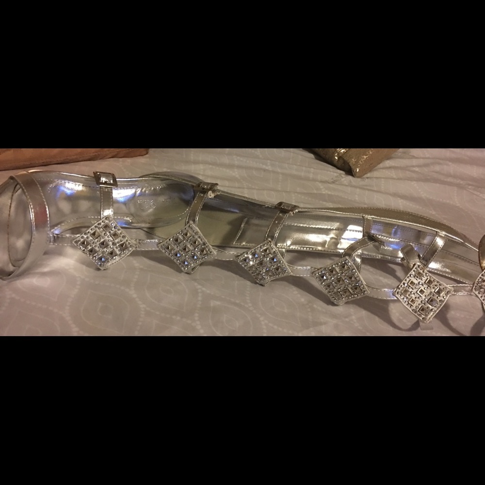 Gladiator heels 7.5 silver