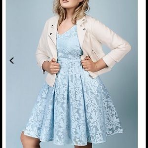 Blue Lace Skater Dress Rebel Wilson for Torrid