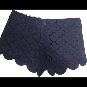 Lilly Pulitzer Navy Walsh Eyelet Shorts