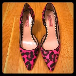 Betsey Johnson Pink Leopard Pumps
