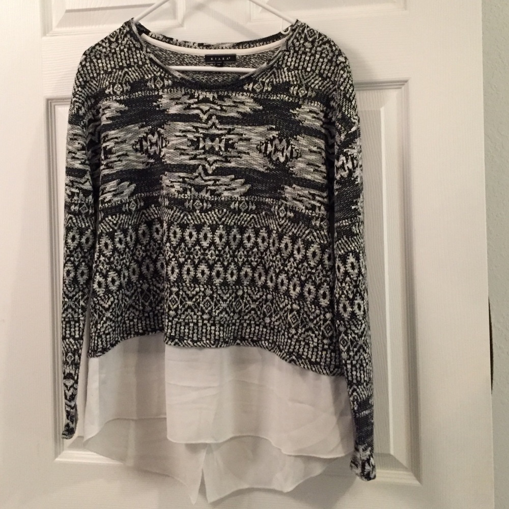 Black and white sweater