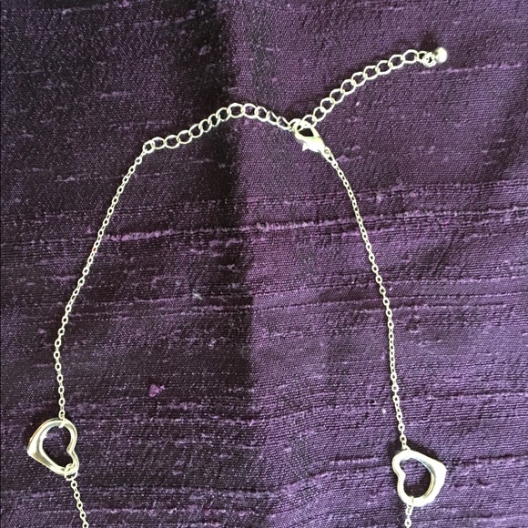 Open Hearts 💞 Silver T-necklace - Picture 3 of 4