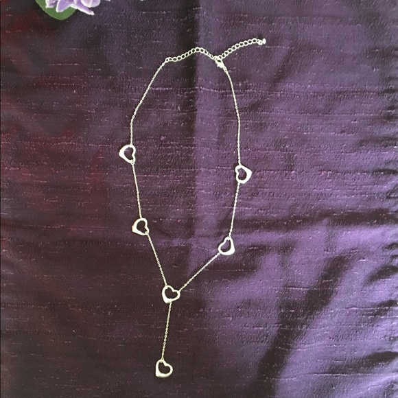 Open Hearts 💞 Silver T-necklace - Picture 4 of 4