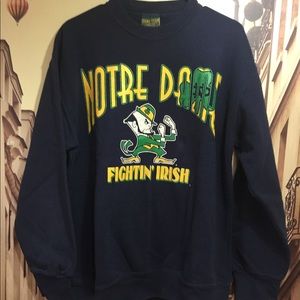 Vintage Men 90s Notre Dame Fighting Irish Crewneck
