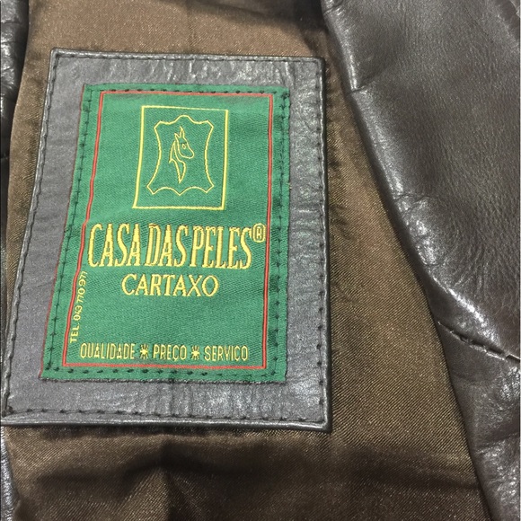 Brown leather jacket - Picture 3 of 3