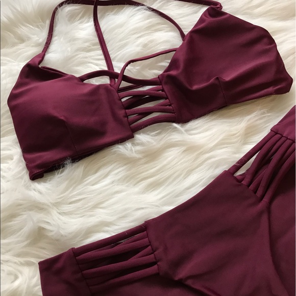 Maroon Bikini - Picture 2 of 4