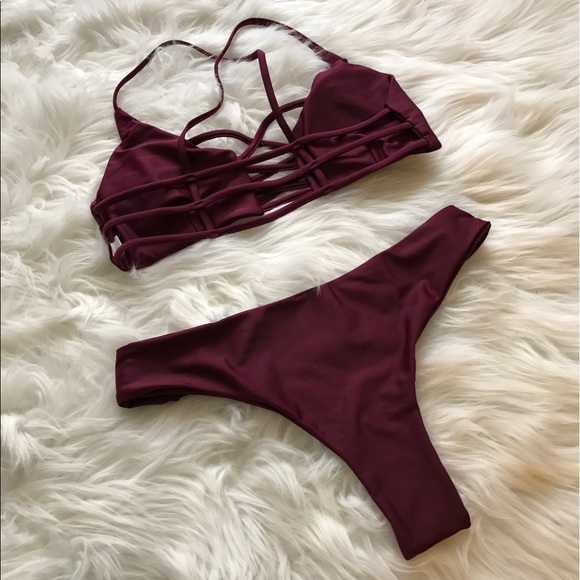 Maroon Bikini - Picture 3 of 4