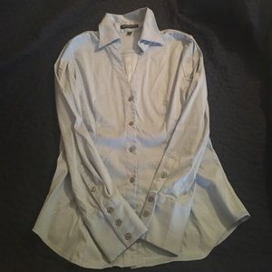Express Ice Blue Botton Top NWOT