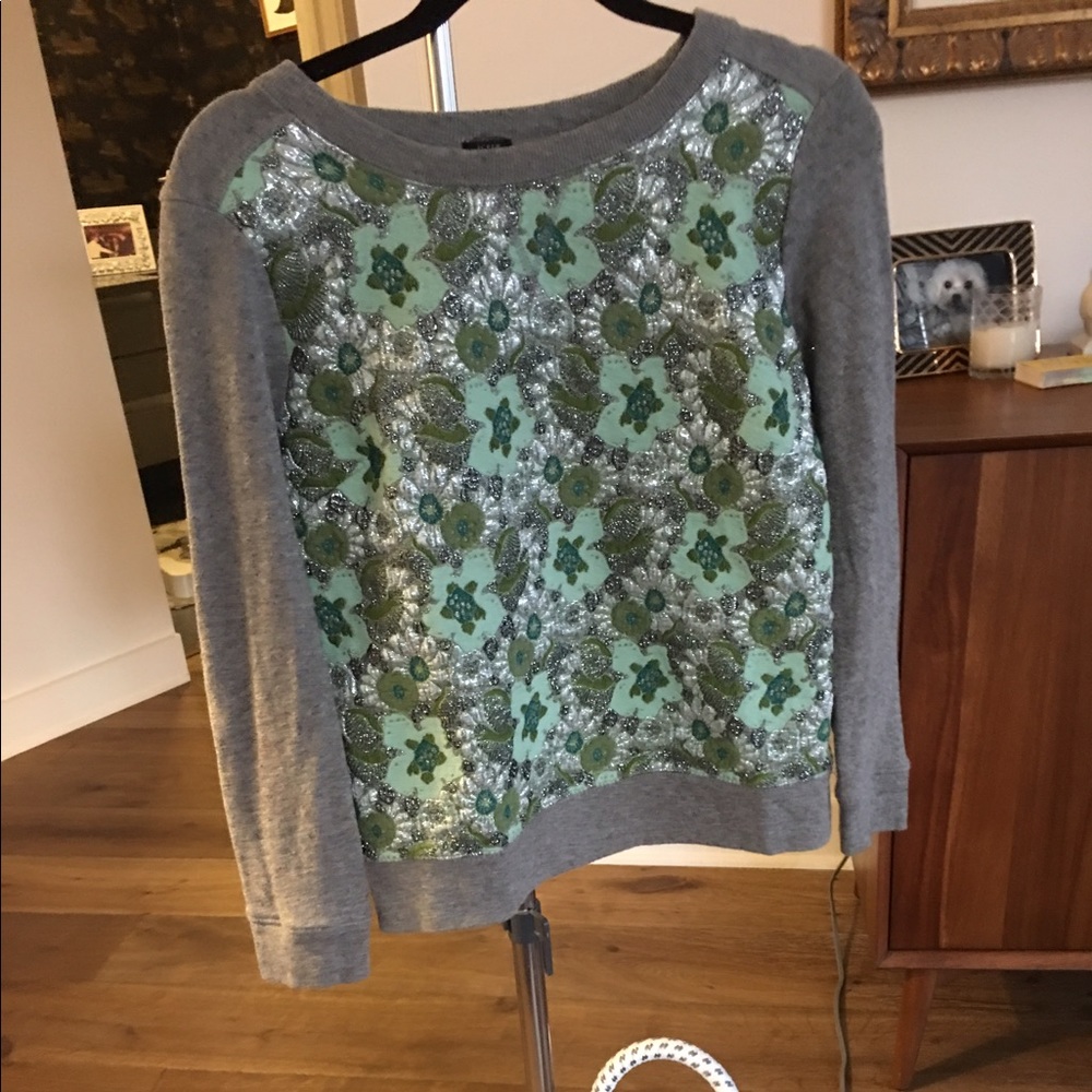 J Crew Brocade Sweater size XS