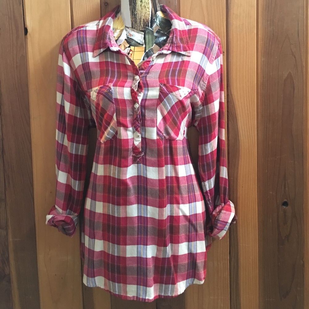 Lucky Brand flannel throw over