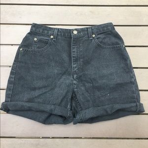 High waisted denim shorts