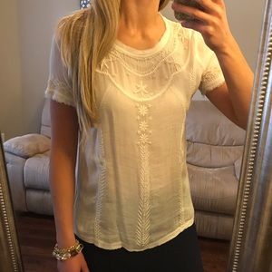 Two by Vince Camuto light weight beaded shirt top