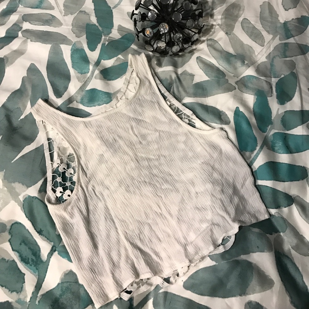 H&M lace back blouse