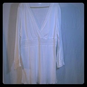 Merona gauze and cotton lace top