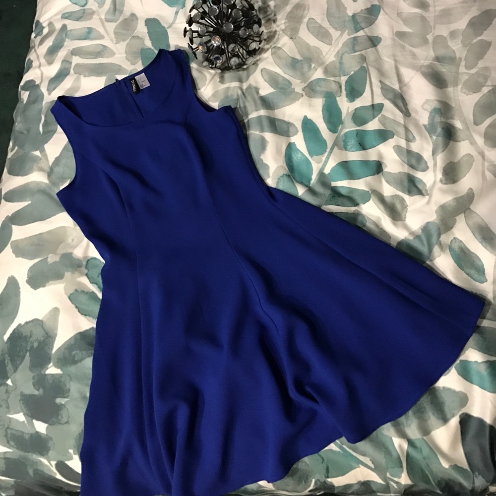 H&M royal blue skater dress
