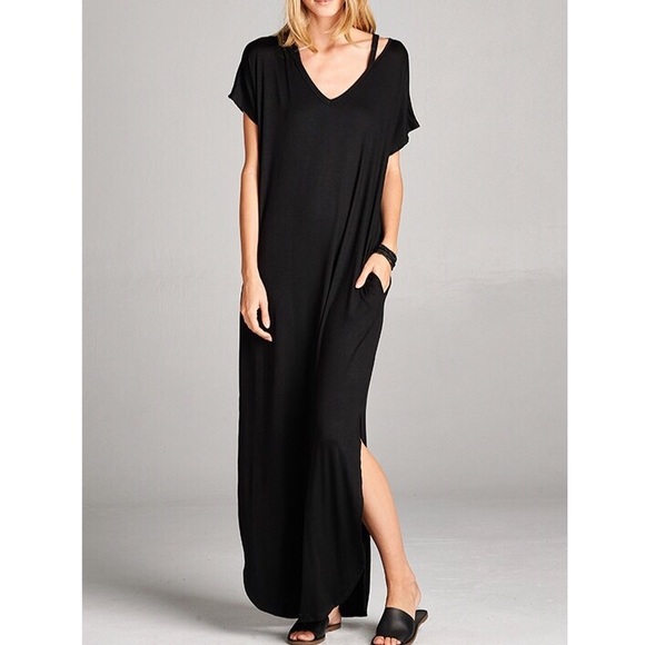 Resort summer long maxi dress. Made in USA - Picture 2 of 4