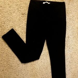 Gold zipper black dress legging