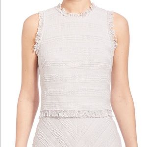 Rebecca Taylor - tweed top - sea salt