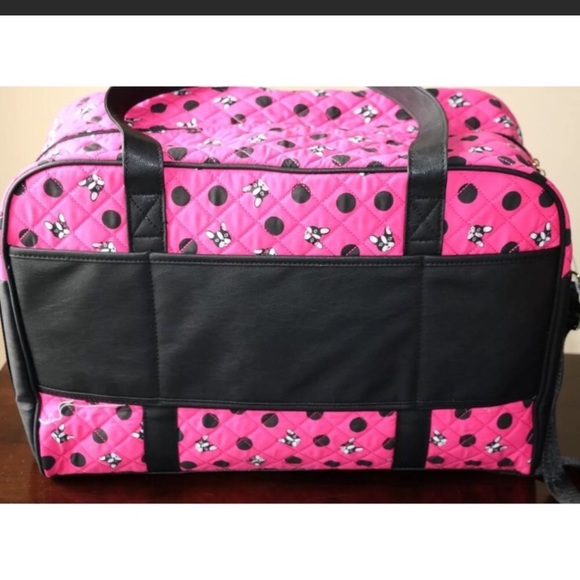 Betsey Johnson Fuchsia Frenchie Weekender Duffel - Picture 5 of 8