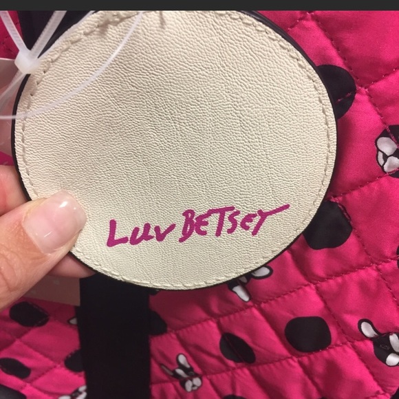 Betsey Johnson Fuchsia Frenchie Weekender Duffel - Picture 6 of 8