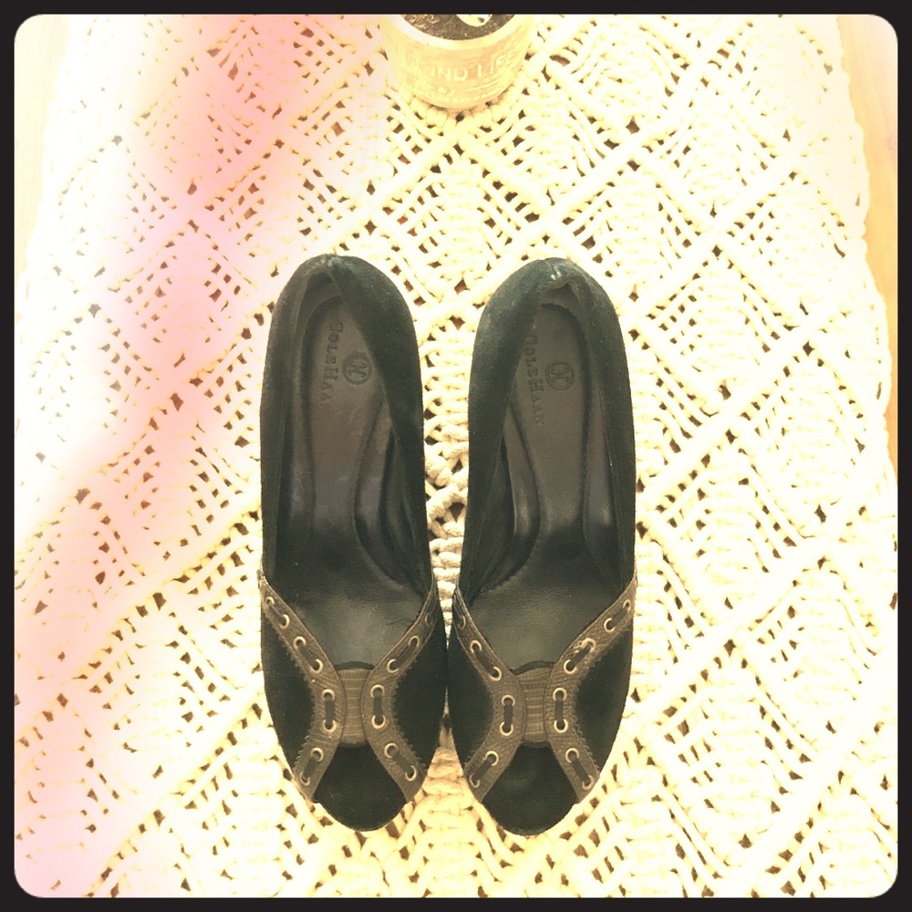 Cole Haan black wedges sz 7.5