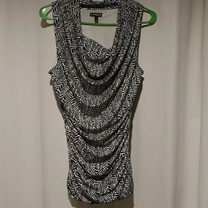 Express cowl black sleeveless top.