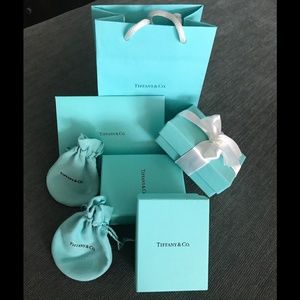 Tiffany boxes and pouches.