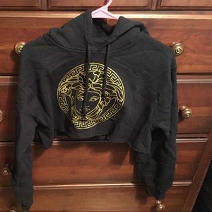 A Versace crop sweater