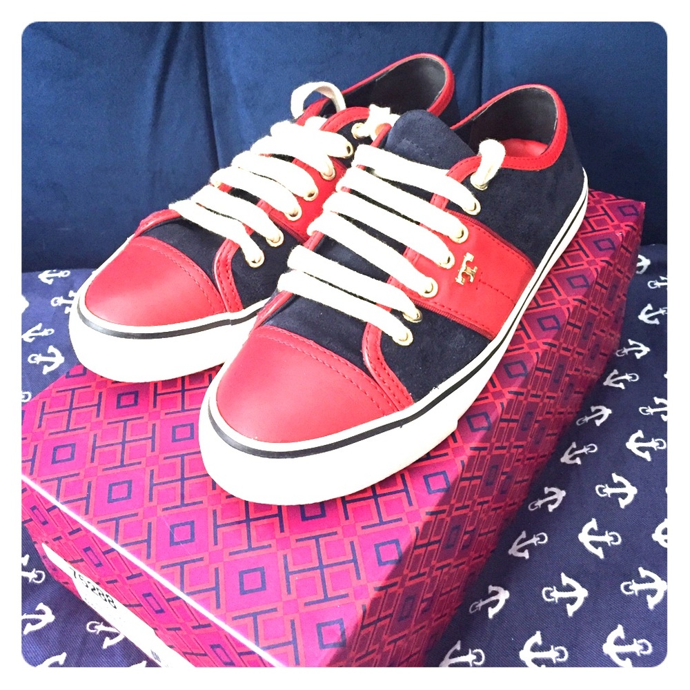 Tory Burch Churchill Striped Suede Sneaker