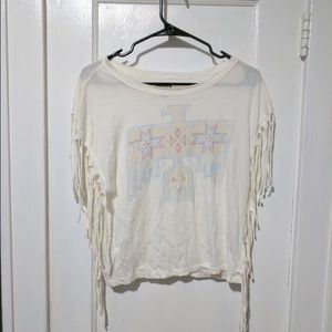 Bird print loose shirt