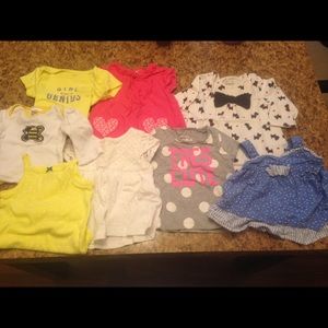 6 month shirt/onsie lot