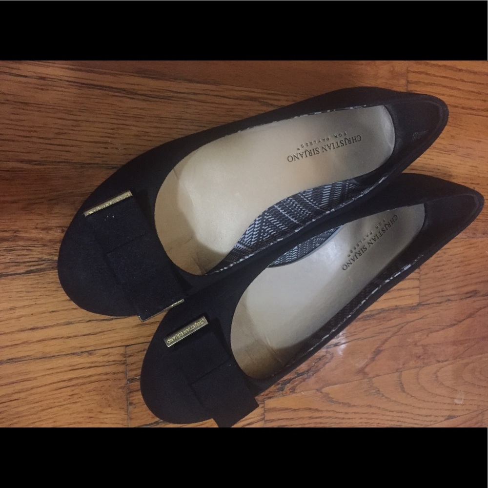 Size 8w Christian Soriano black flats