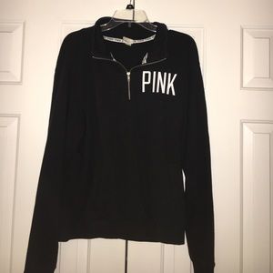 VS PINK QUARTER ZIP TOP QUALITY WITH BACK DESIGN