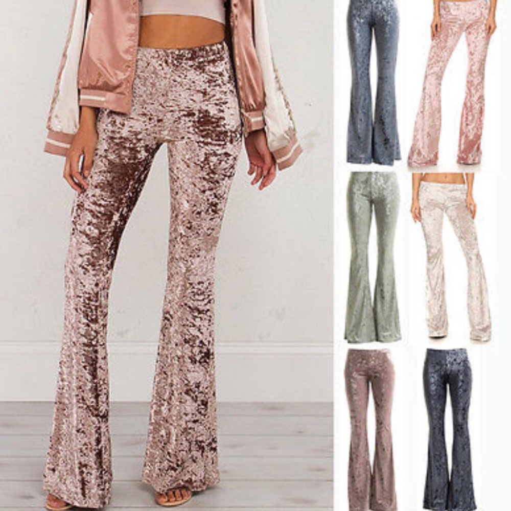 Free people velvet bell bottoms
