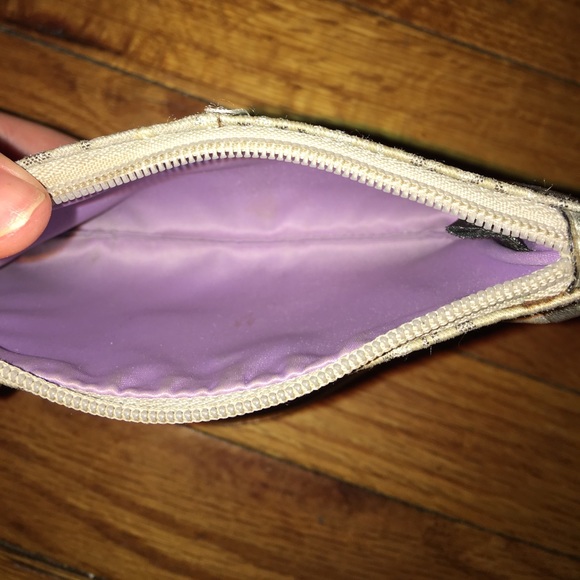 COACH wristlet, silver with silver and grey Cs - Picture 3 of 4