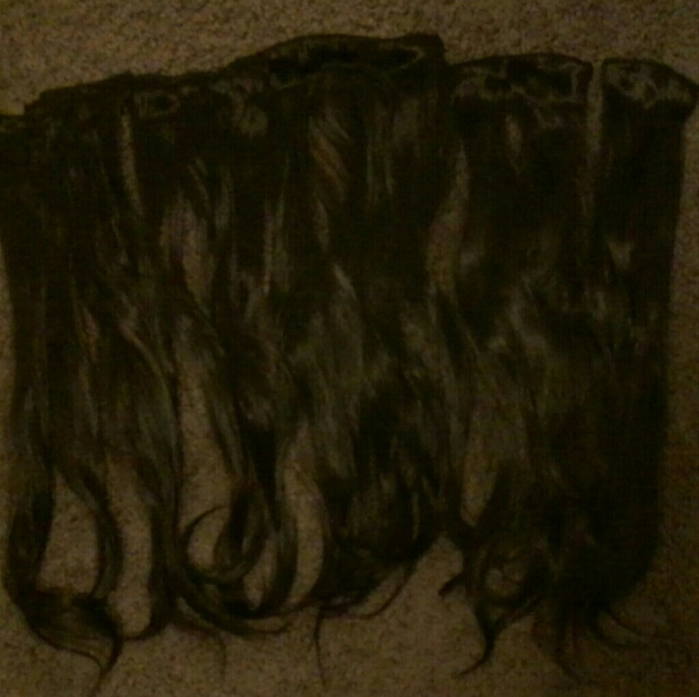 20 inch 6 piece weft hair extension real hair