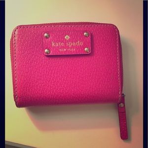 Kate Spade Leather Mini Neda Zip Around Wallet